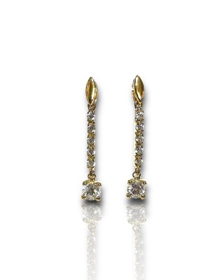 PENDIENTES LARGOS EN ORO 18...